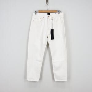 Edwin Hana Classic Straight Crop Button Fly Denim Jean White Noise Size 30 NWT